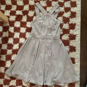 Lulu’s Halter Grey Dress